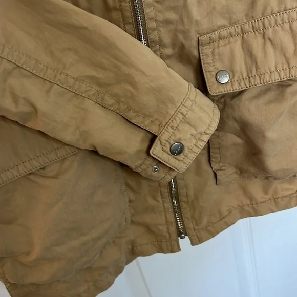 Coach Est 1941 Women's Lightweight Hooded Jacket Beige Tan Camel - Picture 4 of 6
